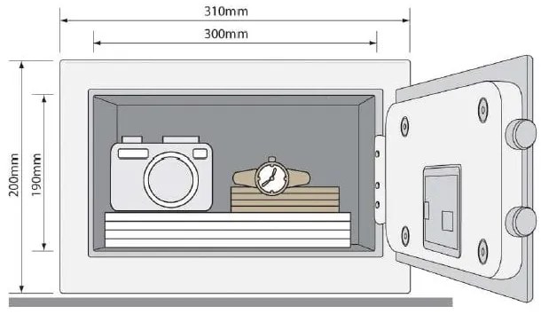 Seif model YALE Mic cu alarmă YEC200DB2