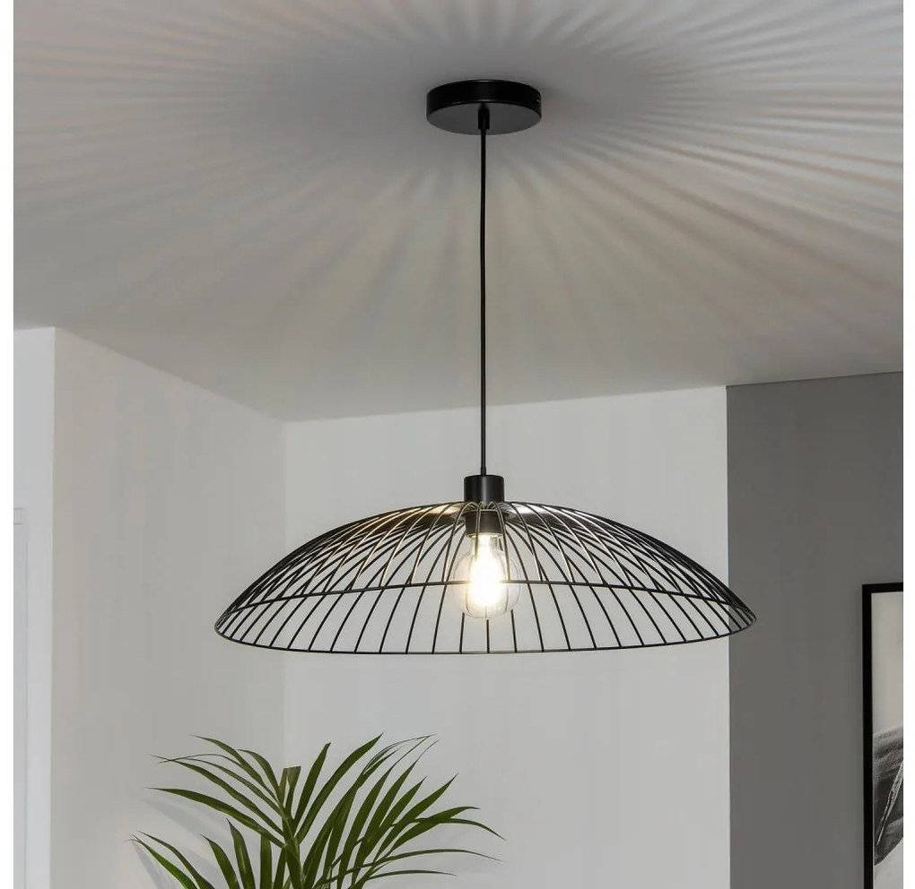 Brilagi - Lustră LED suspendată pe cablu CERIA WIRE, 1xE27/40W/230V, Ø 60 cm, negru
