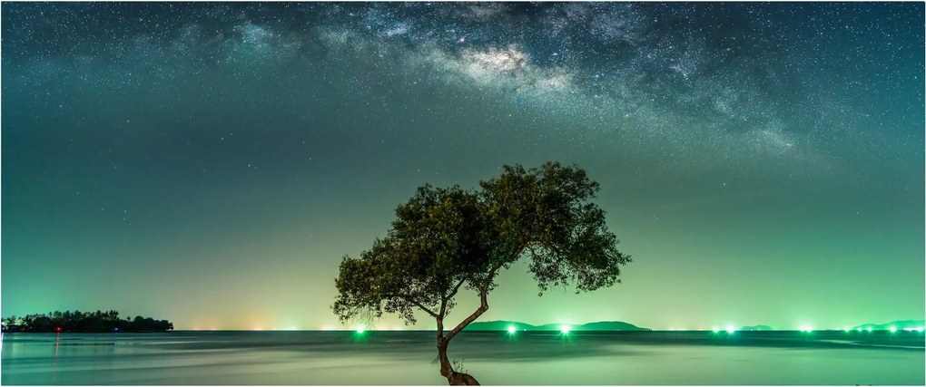 Tablou cu cerul nocturn (120x50 cm)