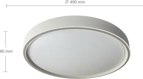 Brilagi-LED Corp de iluminat dimabil NANCI LED/60W/230V 3000-6500K Ø49 cm argintiu +telecomandă