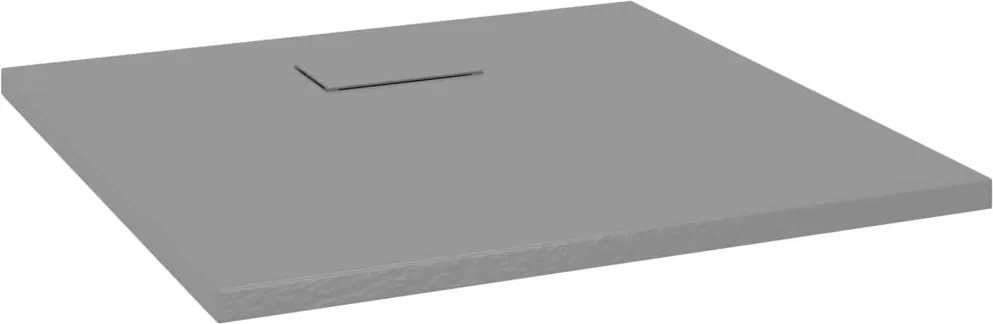 vidaXL Cădiță de duș, gri, 80x80 cm, SMC