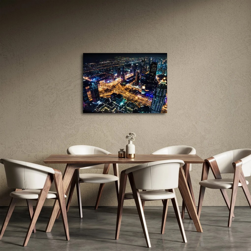 Tablou cu oraș nocturn (70x50 cm)