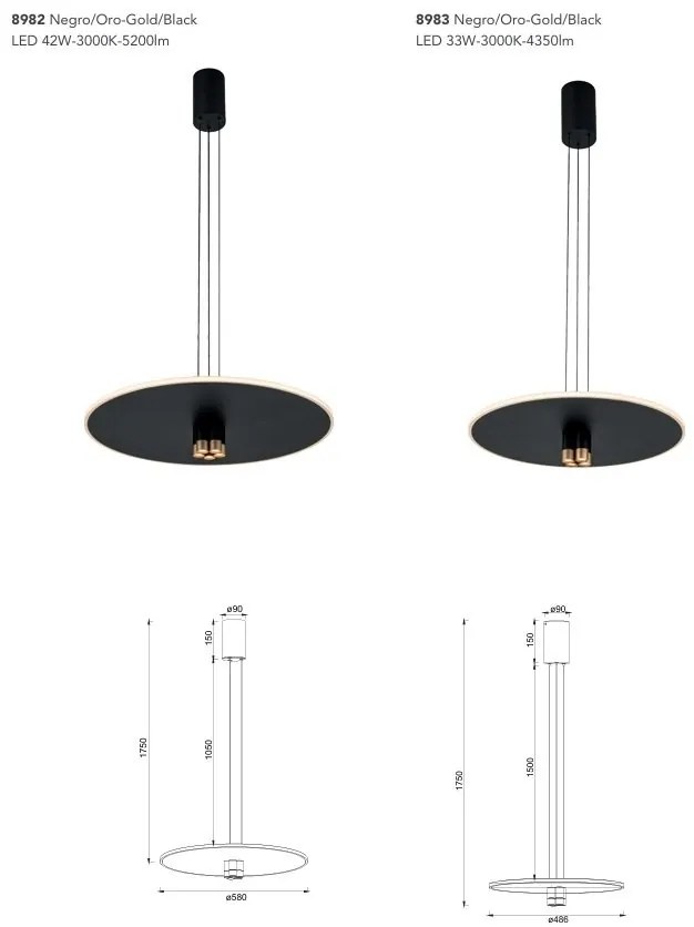 Lustra suspendata LED diametru 58cm, Nomada MA-8982