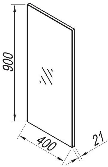 Kolpa San Kiki Oglinda 40xH90 cm, alb