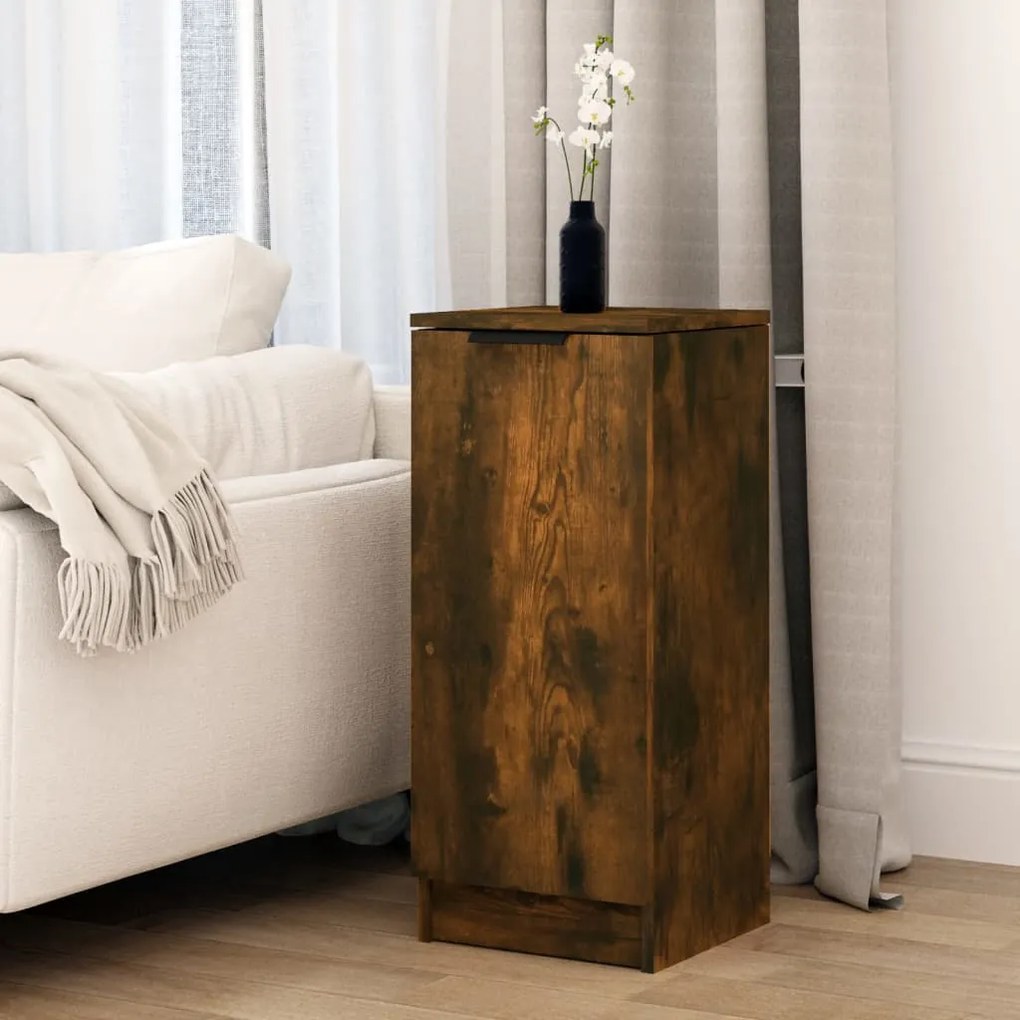 817006 vidaXL Dulap, stejar fumuriu, 30x30x70 cm, lemn prelucrat