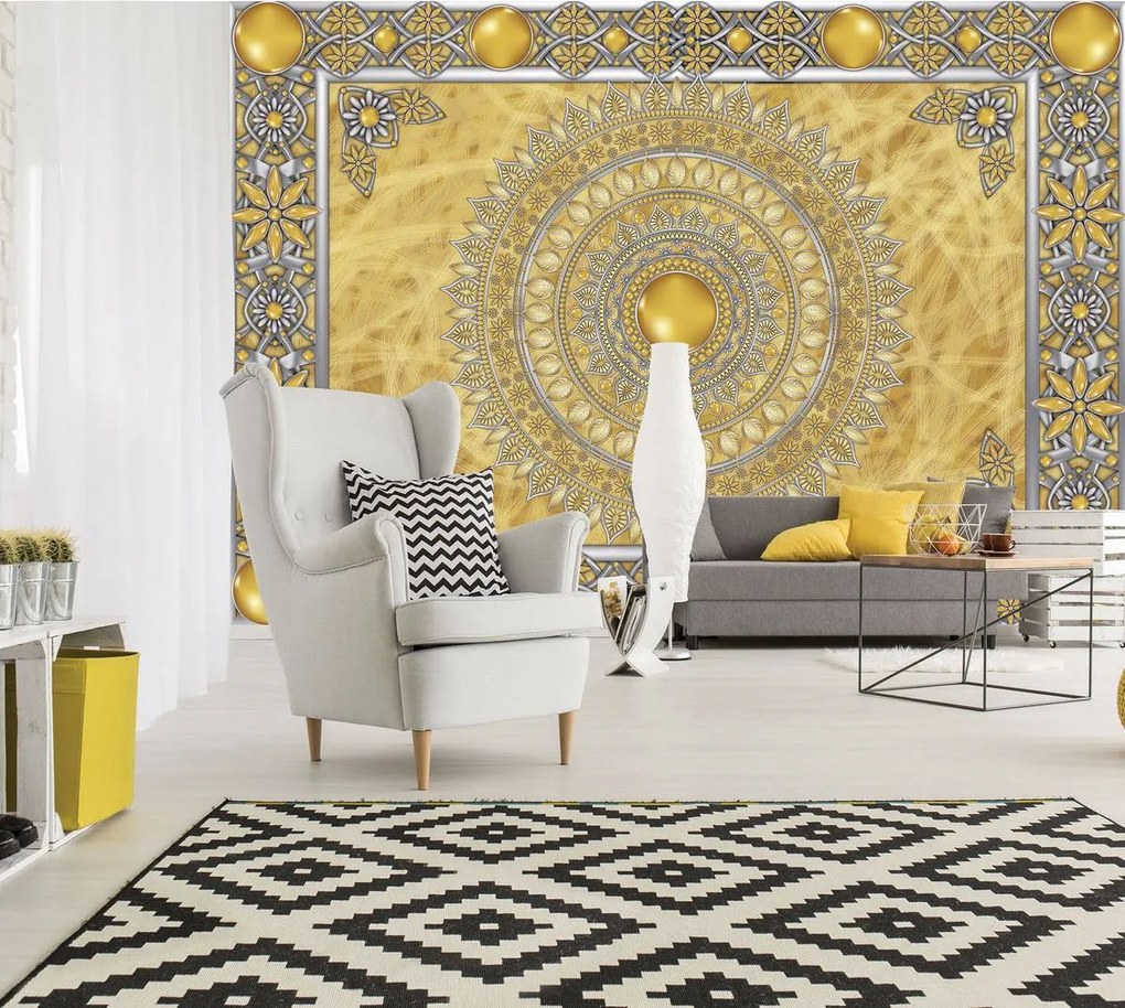 Fototapet - Mandala aurie (152,5x104 cm)