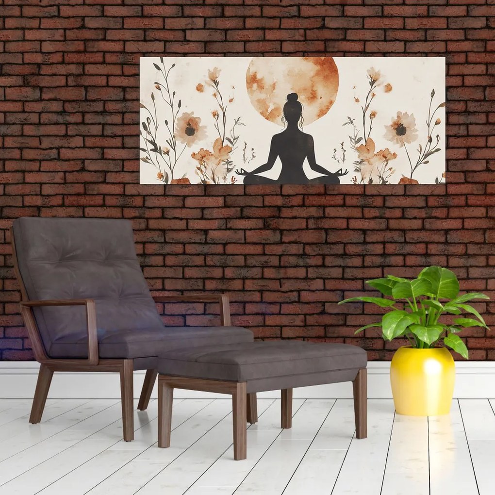 Tablou - Yoga Portocalie (120x50 cm)