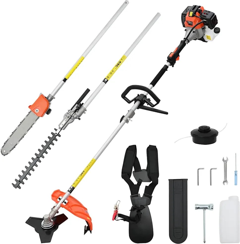 vidaXL Mașină de tăiat perie 4-în-1 Portocaliu 52 cc 1,45 kW