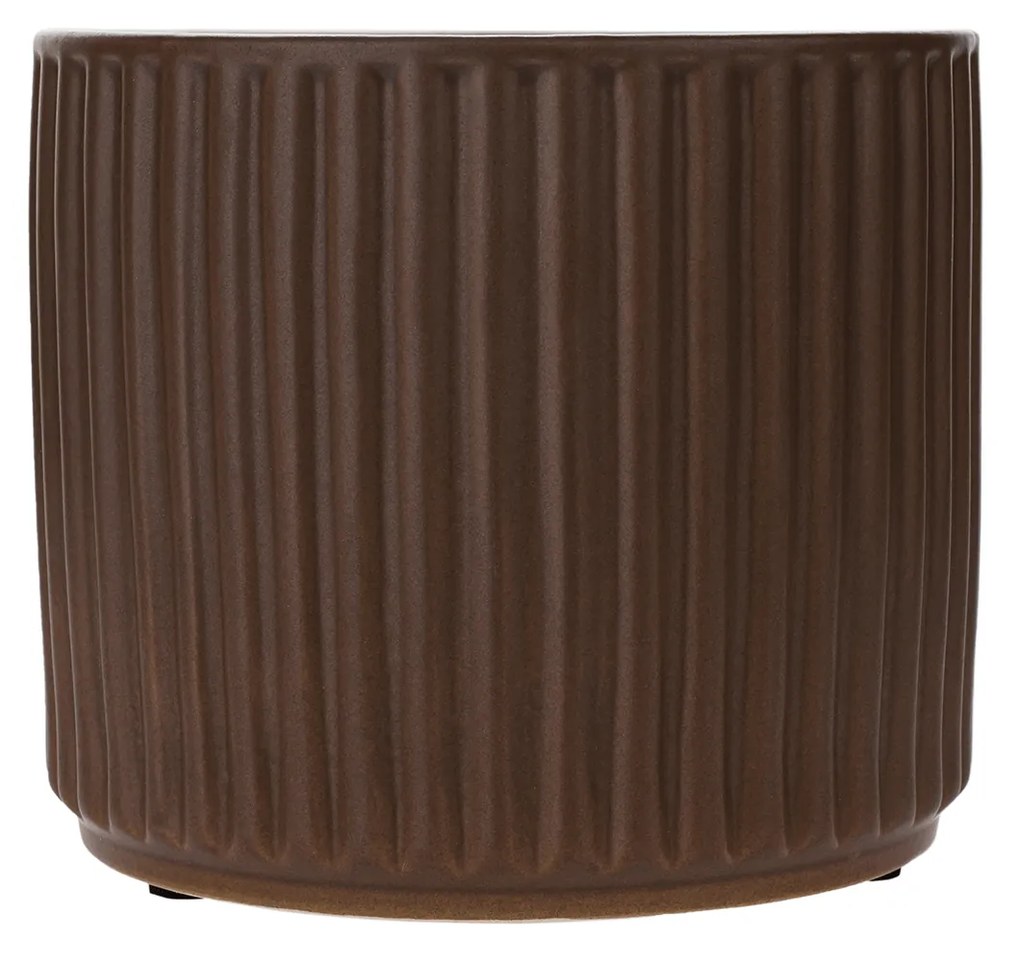 Ghiveci de ceramică, maro mat, KELSO TIP 2