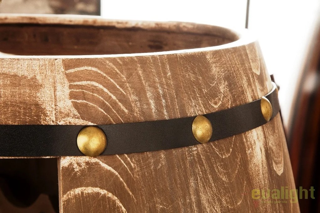 Raft pentru sticle- Bar design colonial Chateau 80cm natur