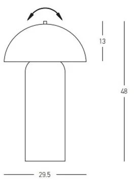 Veioza/Lampa de masa design decorativ Sidney negru