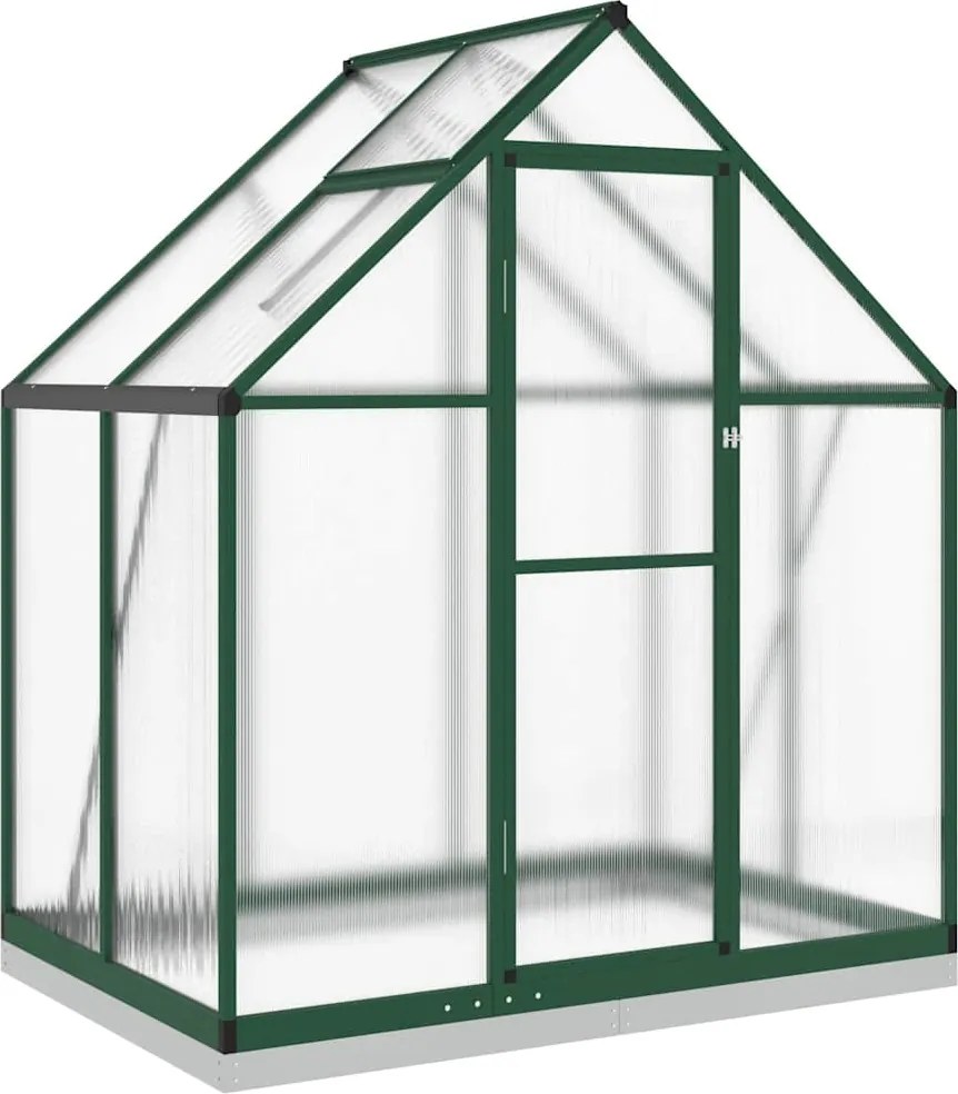 vidaXL Sere cu cadru de bază, verde, 169x114x202 cm, aluminiu