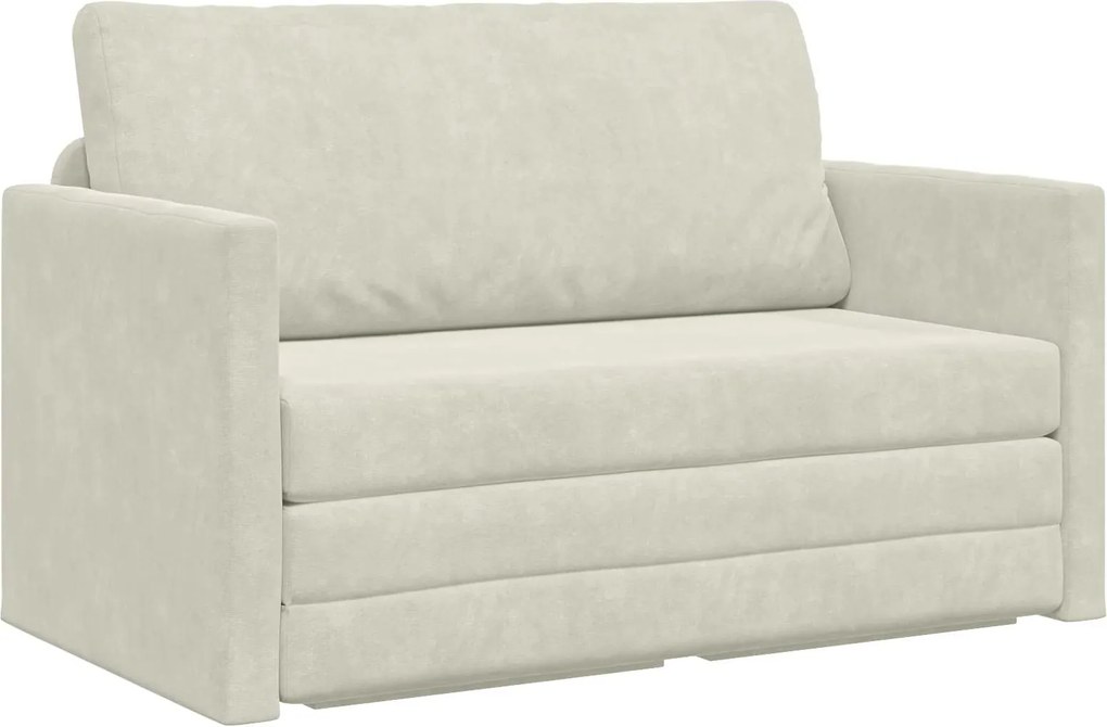 vidaXL Pat canapea 110cm Crem Catifea