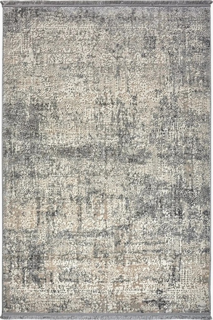 Covor NOTTA, 100x150 cm, forma dreptunghiulara, poliester, gri, 1121