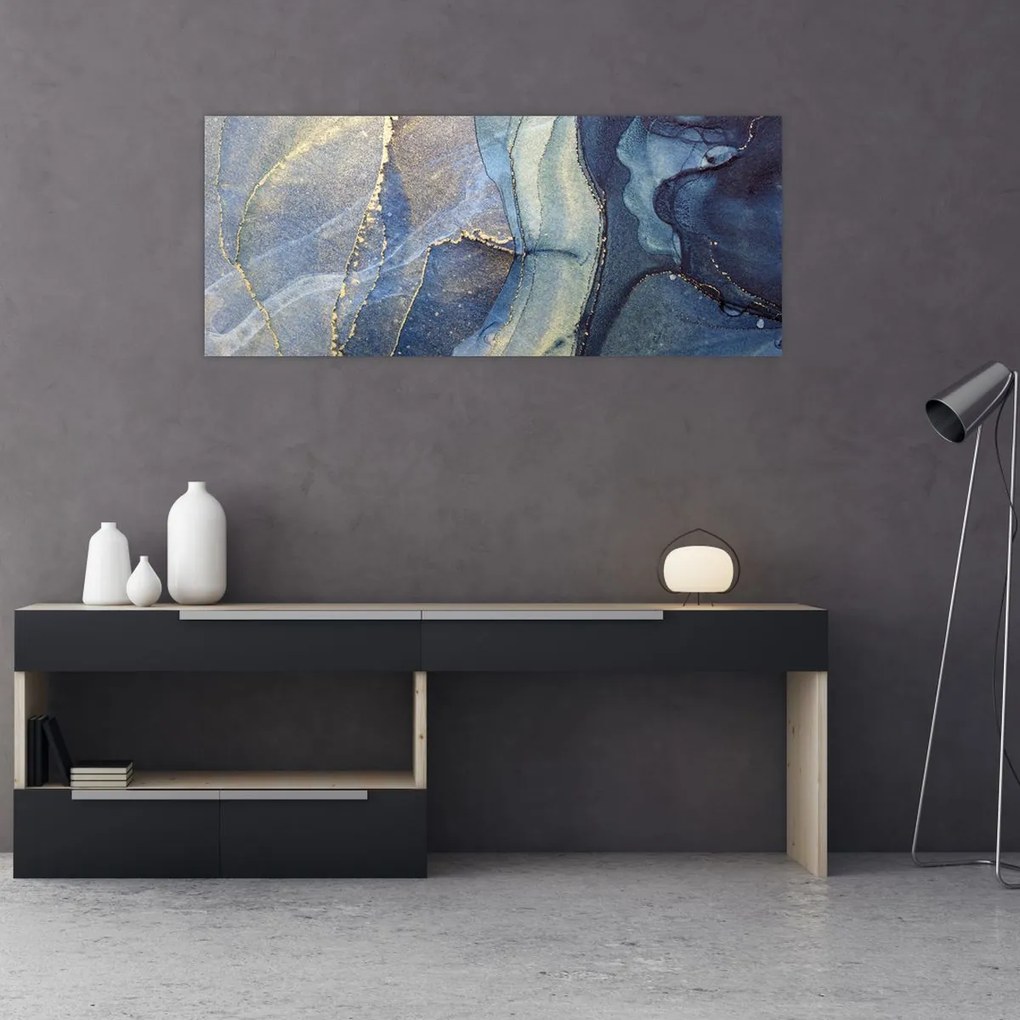 Tablou - Abstracție cu cerneală cu alcool (120x50 cm)