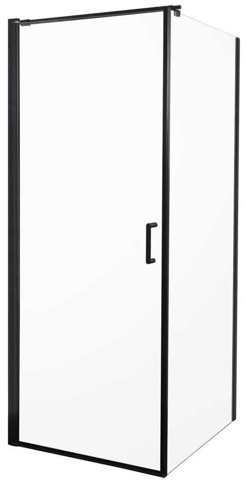 Cabină de duș pătrată Hera 80x80 cm cu ușă batantă fără cădiță de duș