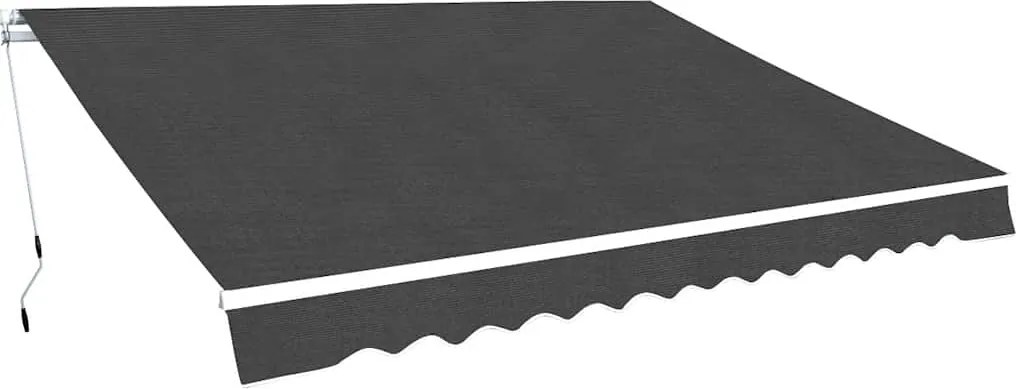 vidaXL Copertină pliabilă cu acționare manuală, 450 cm, antracit
