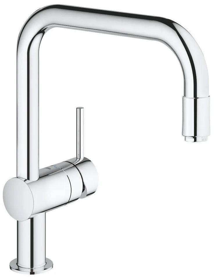 Grohe Minta Baterie chiuveta bucatarie monocomanda cu dus extractibil, pipa U, crom