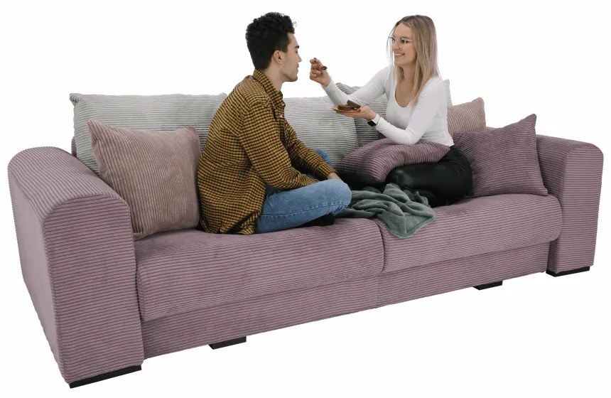 Canapea foarte spatioasa, violet, roz invechit, bej, GILEN BIG SOFA