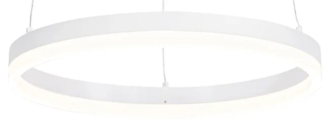 Lampă de suspensie de design albă 40 cm cu LED inclus cu 3 trepte de reglare a luminozității - Anello