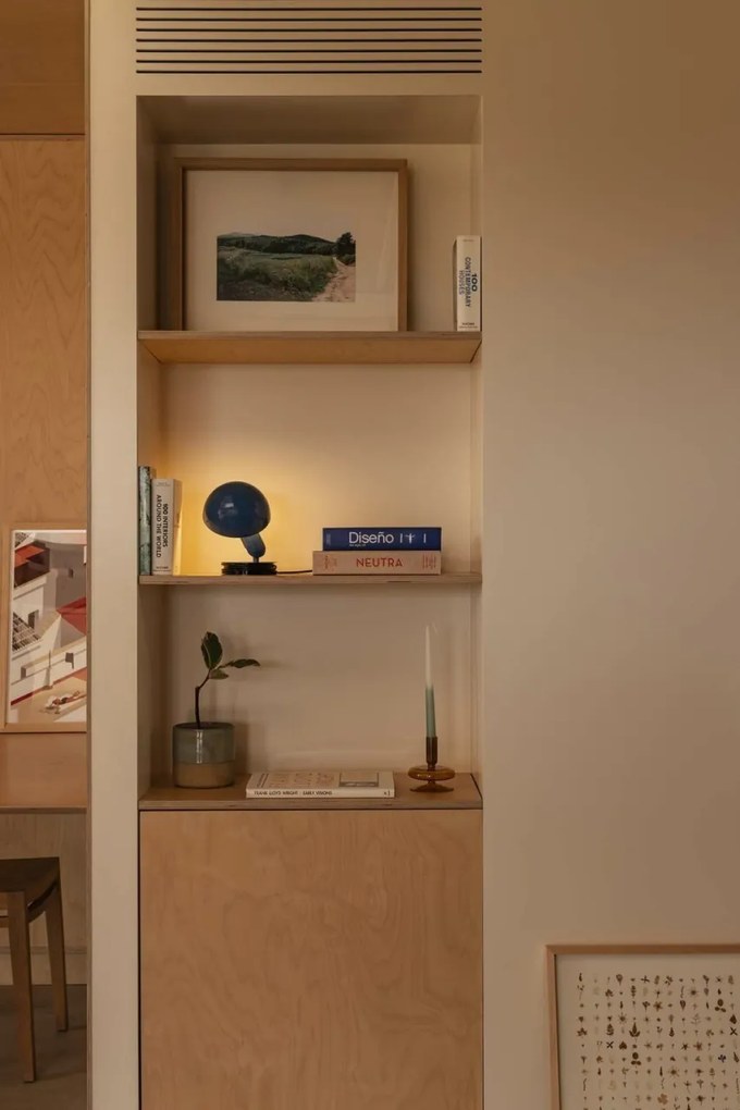 Veioza/Lampa de masa cu clips BELA albastra