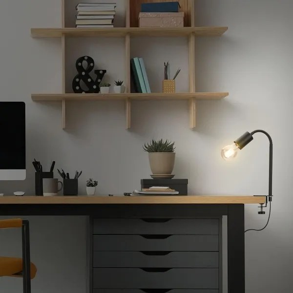 Lampă LED cu clemă 1xE27/4,2W/230V 2700K neagră