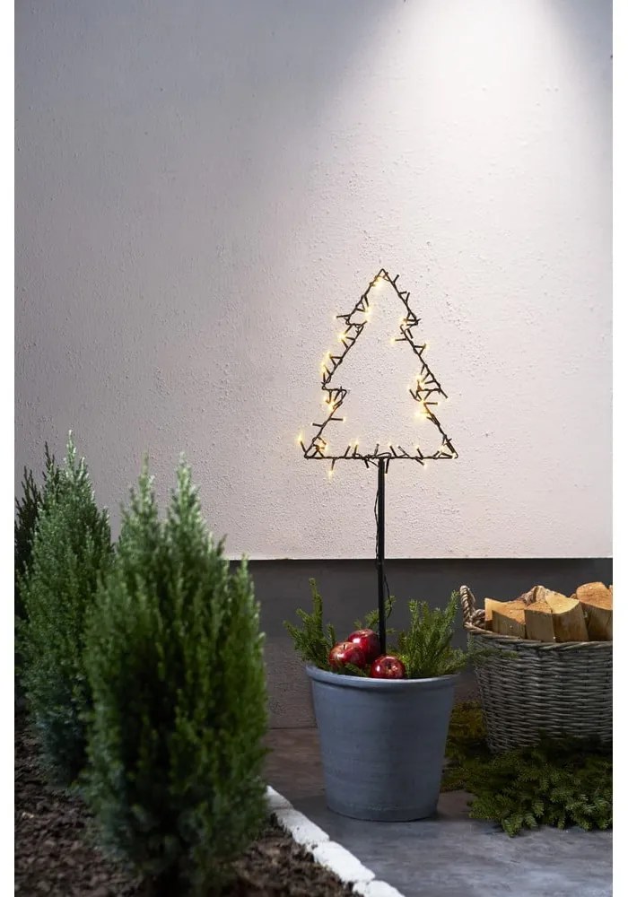 Decorațiune luminoasă neagră de Crăciun Spiky – Star Trading