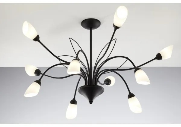 Jupiter 2056 - Candelabru GLORIOSA pe tijă 10xG9/14W/230V, negru