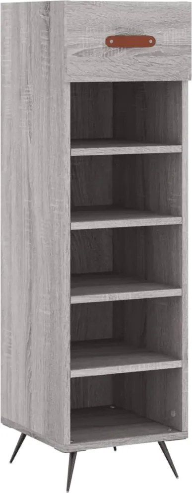 vidaXL Pantofar, gri sonoma, 30x35x105 cm, lemn compozit