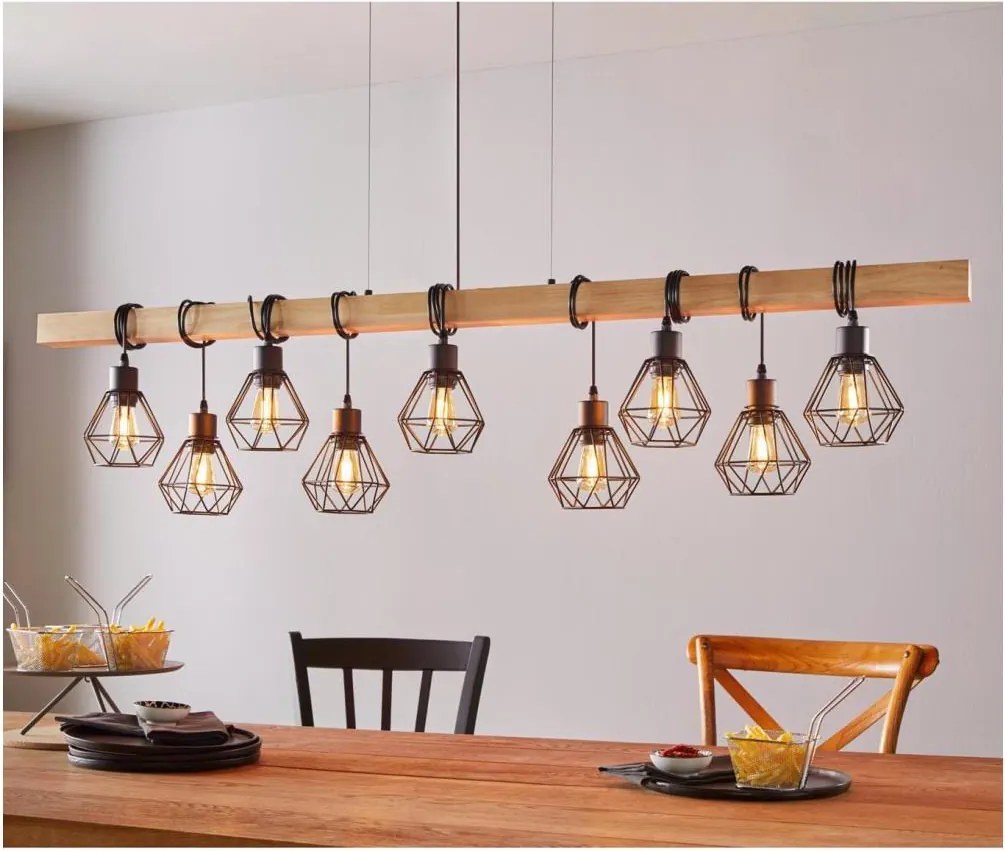 Lustră pe cablu Eglo 43134 TOWNSHEND 9xE27/60W/230V