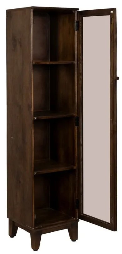 Vitrină maro din lemn de mango 40x180x40 cm Ravi – Ixia