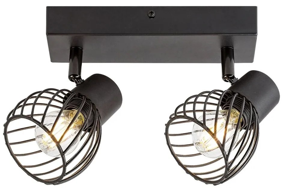 Aplica de perete / tavan design industrial Aberama negru