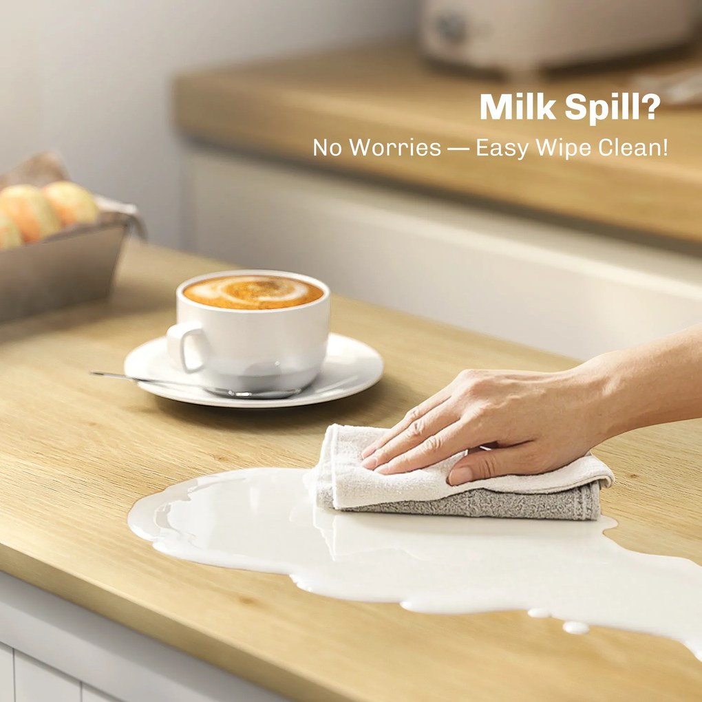 HOMCOM Comodă Modernă cu Spațiu de Depozitare, Bufet cu Sertar, Rafturi Reglabile, Mică Cămară de Bucătărie cu Rafturi Interioare, Alb | Aosom Romania