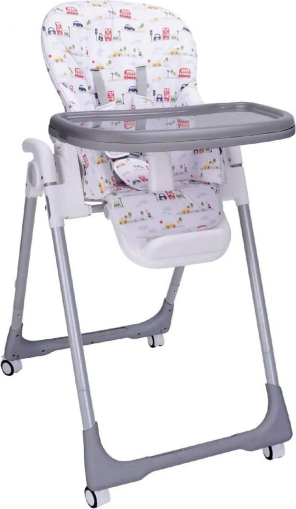 Scaun de masa pentru copii si bebe NOVOKIDS™ Go baby reglabil in 6 trepte de inaltime , Pliabil , Centura de siguranta, Sezut comfortabil, Masuta