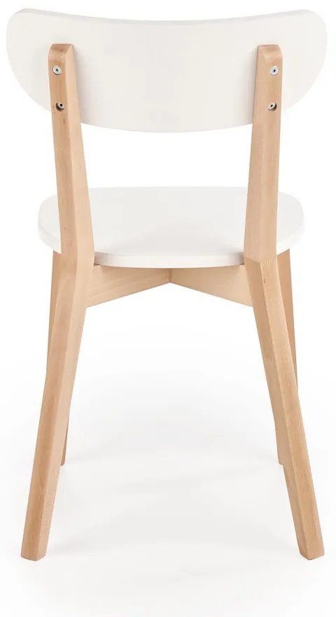 Scaun de bucaterie Buggi, alb/fag