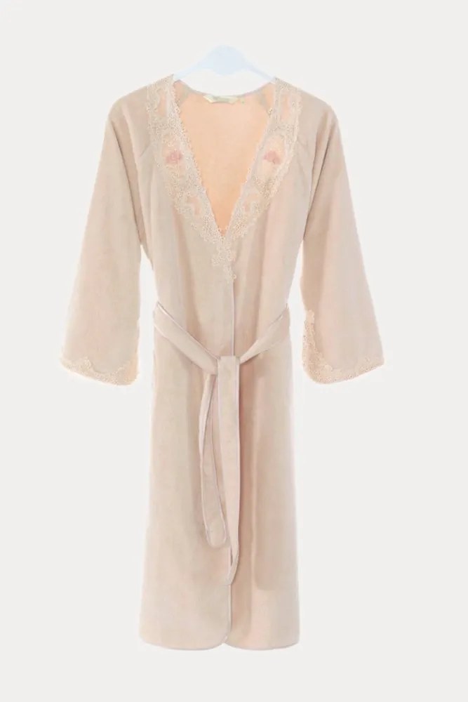 Halat elegant DESTAN de damă în cutie cadou XL Pudrat