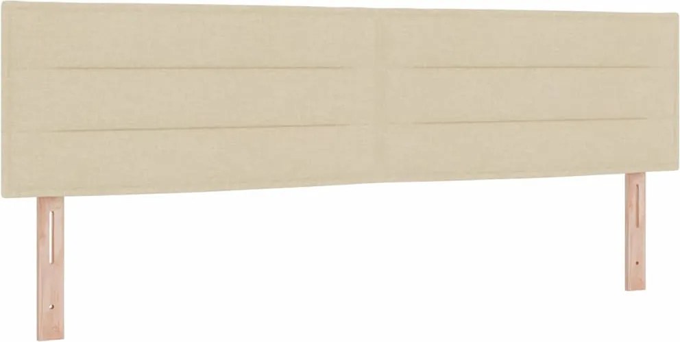 vidaXL Tăblie cap Crem 180 cm țesătură