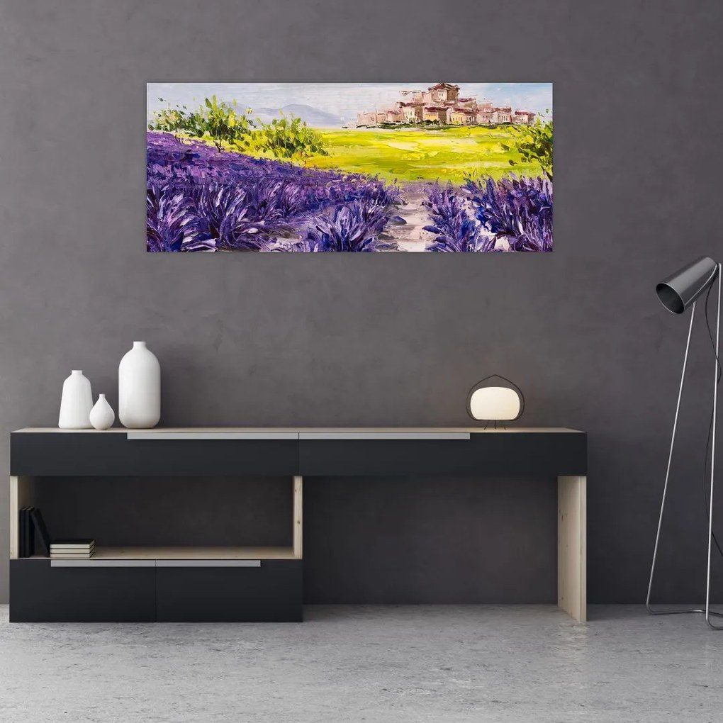 Tablou - Provence, Franța, pictură în ulei (120x50 cm)