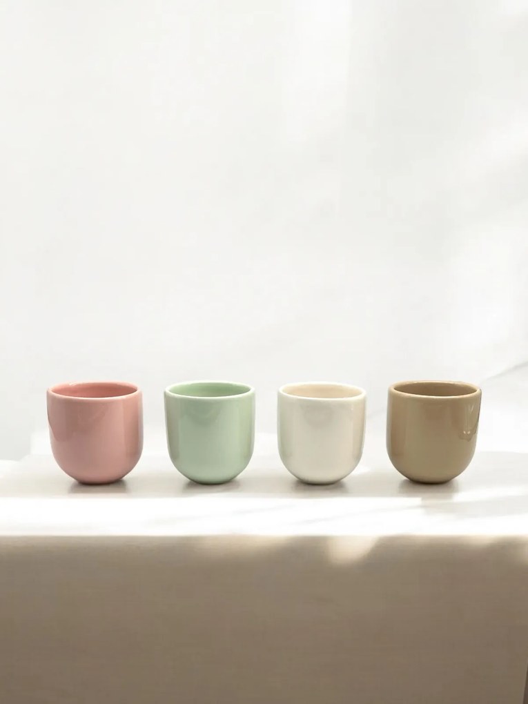 Set 4 Pahare Cafea Ceramica NOVUM Springtime 250ml