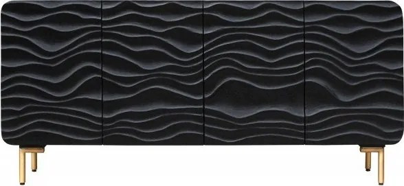 Comoda din lemn de mango Lagoon 160cm, negru