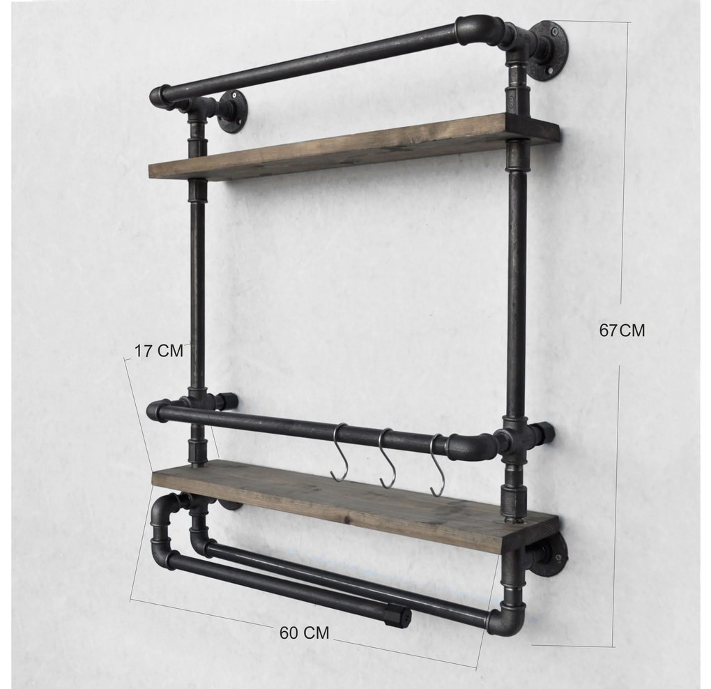 Raft de perete  Dubima (nuc + Negru). 1094517