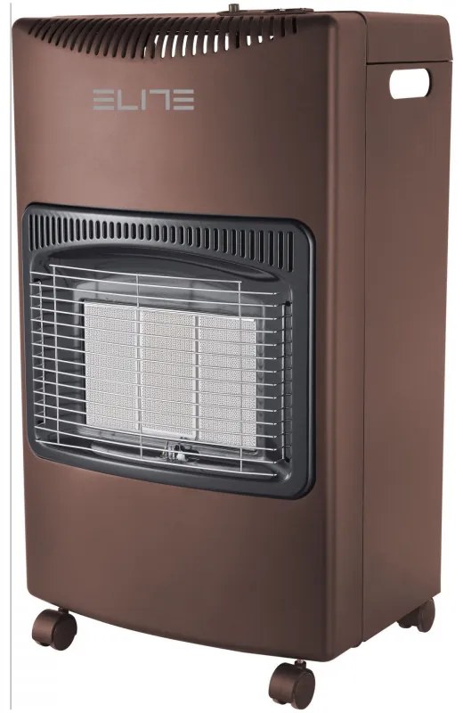 Soba pe gaz ELITE EGH-1403, 4.2 kW, Pana la 35 m², 3 kPa, Aprindere piezoelectrica, Senzor ODS, Protectie impotriva caderii flacarii/inclinarii/extinderii, Maro