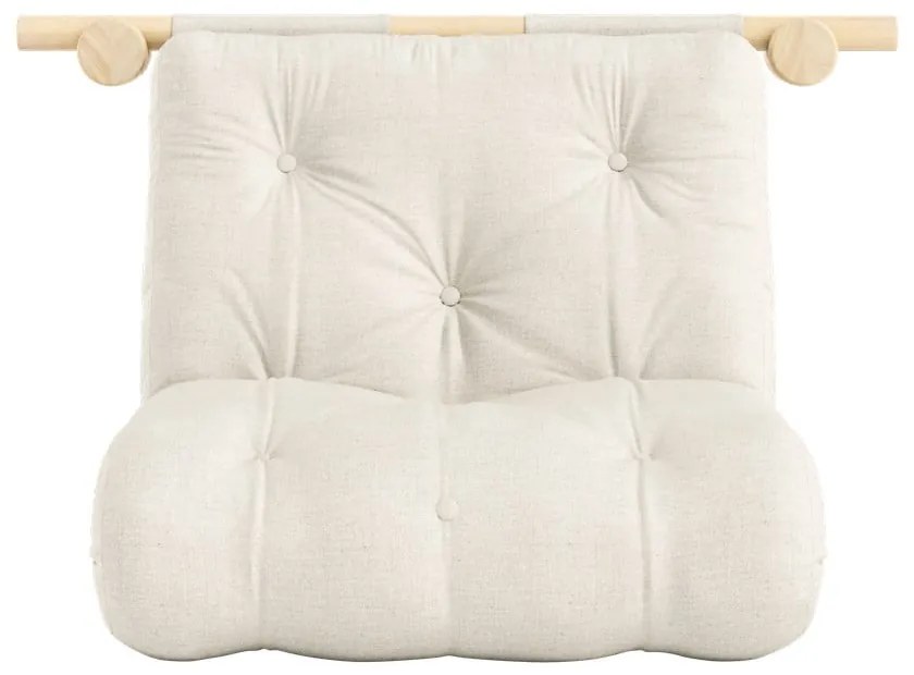 Fotoliu în culoare naturală cu tapițerie din in Hooked – Karup Design