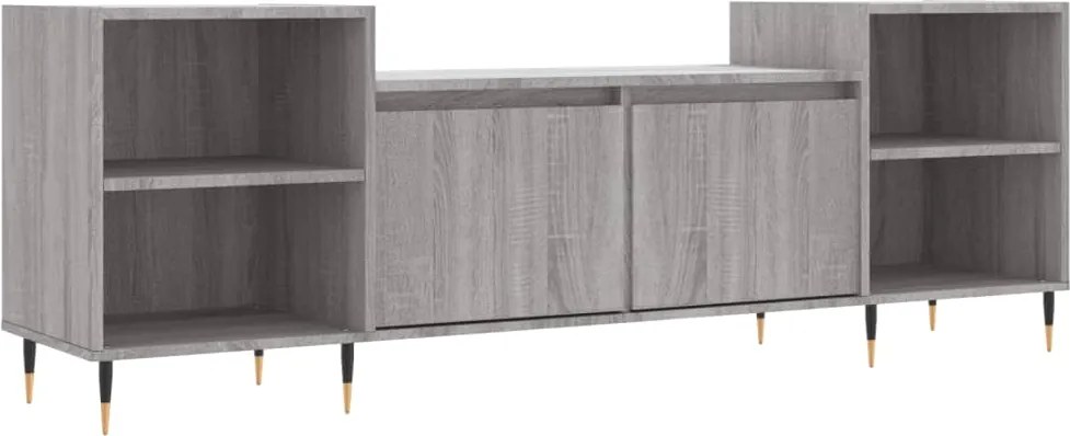 vidaXL Comodă TV, gri sonoma, 160x35x55 cm, lemn prelucrat
