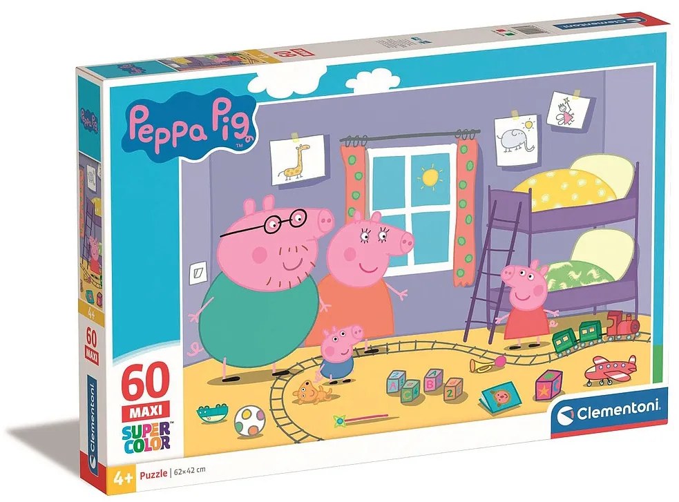 Purcelușa Peppa Play Room Puzzle maxi Clementoni 60 de piese