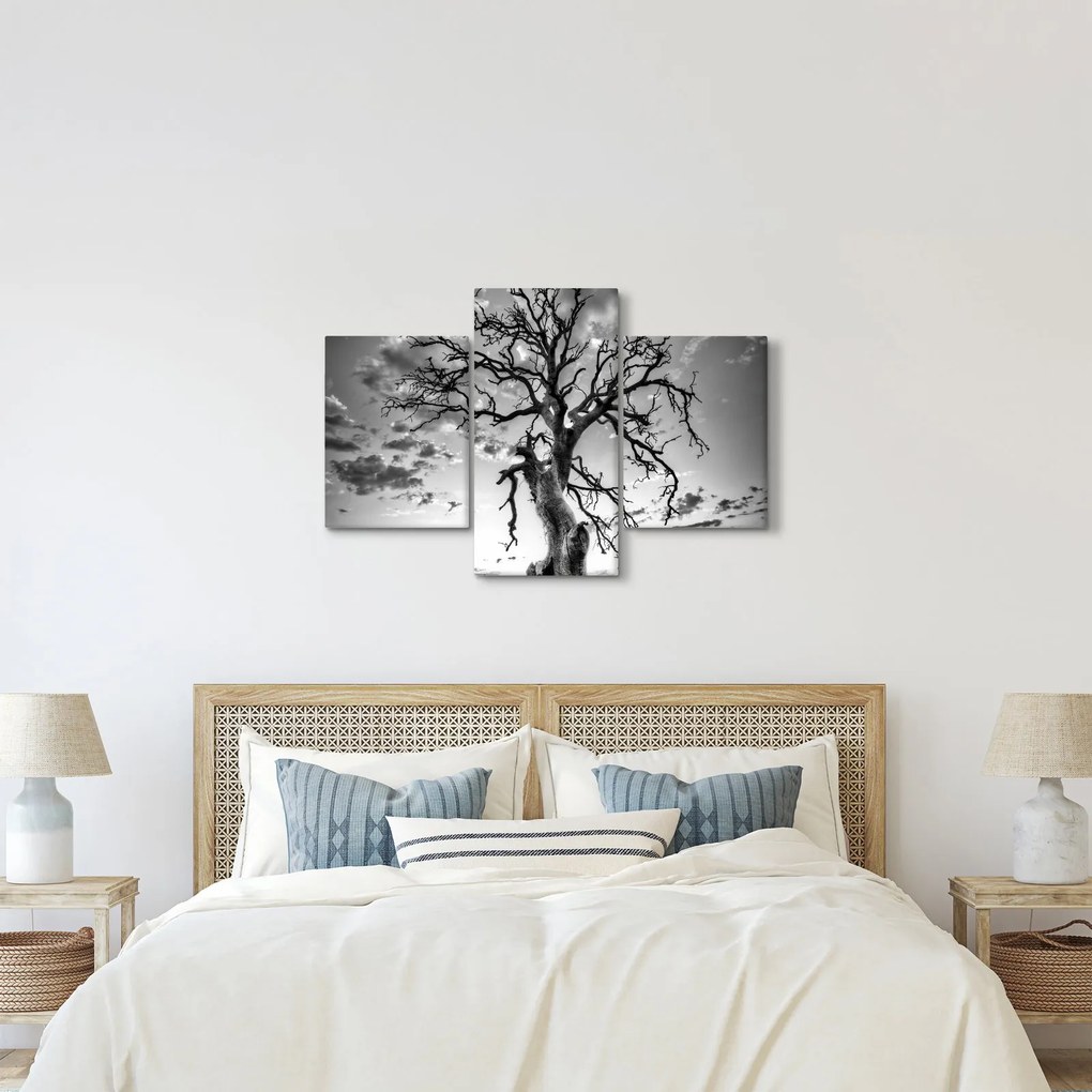 Tablou - Copacul, alb-negru (90x60 cm)