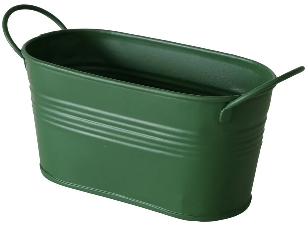 Jardiniera de flori pentru balcon Lingo, zincat, lung, 20 x 8,5 x 9,5 cm