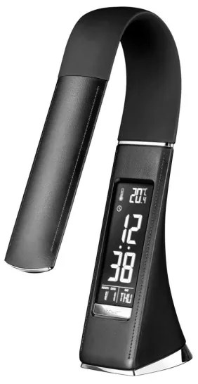 Lampă LED de masă dimabilă cu afișaj PELLE LED/7W/230V negru Brilagi