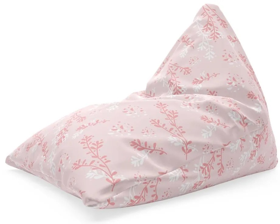 Sac de șezut Triangl plante roz, roz