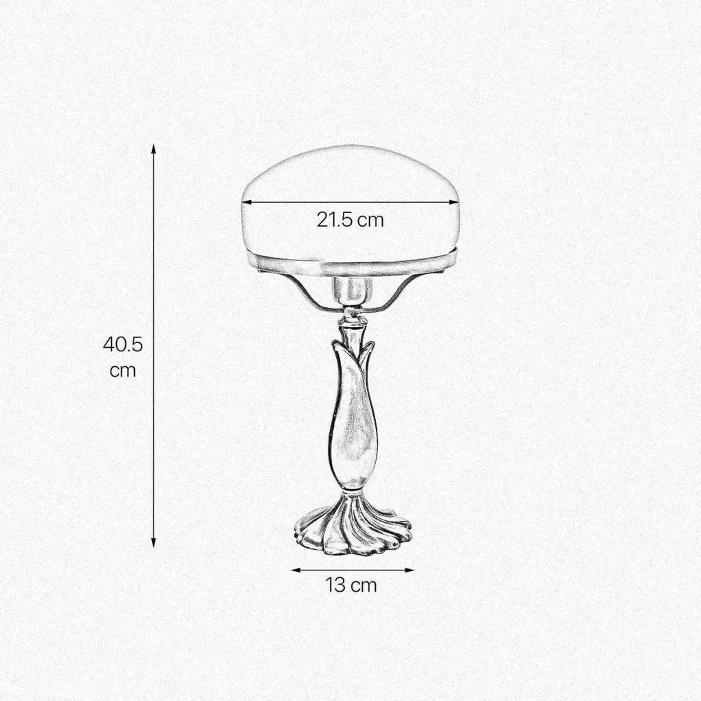 Veioza, Lampa de masa vintage Mushroom Lamp alb